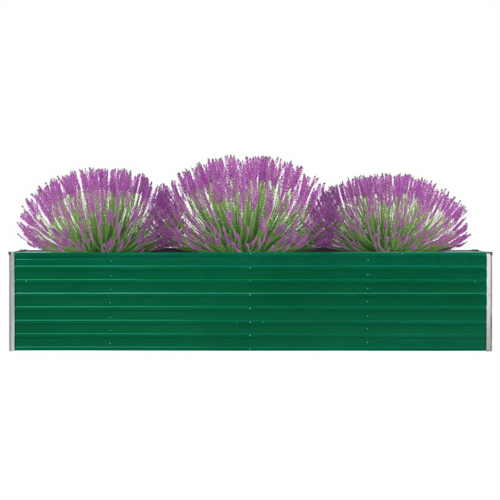 TEMU Lit de jardin en acier galvanisé 320x40x45 cm Vert