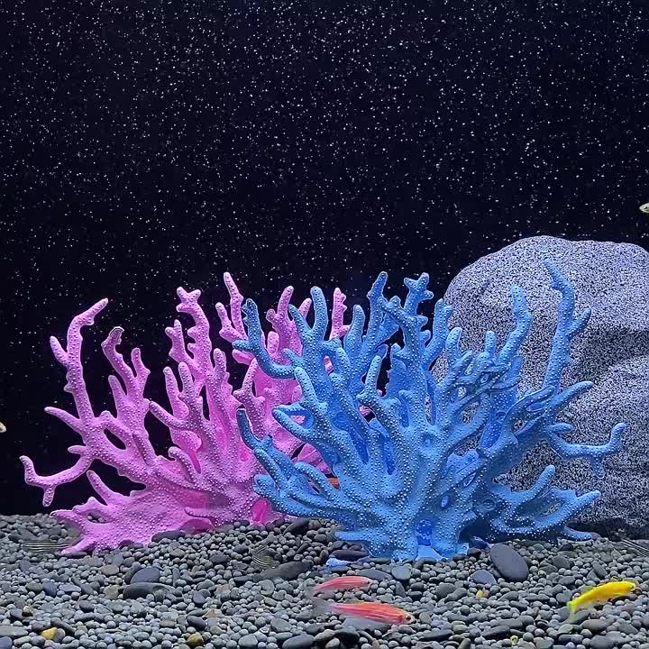 1pc Vibrant Underwater Coral Decor For Aquariums Realistic