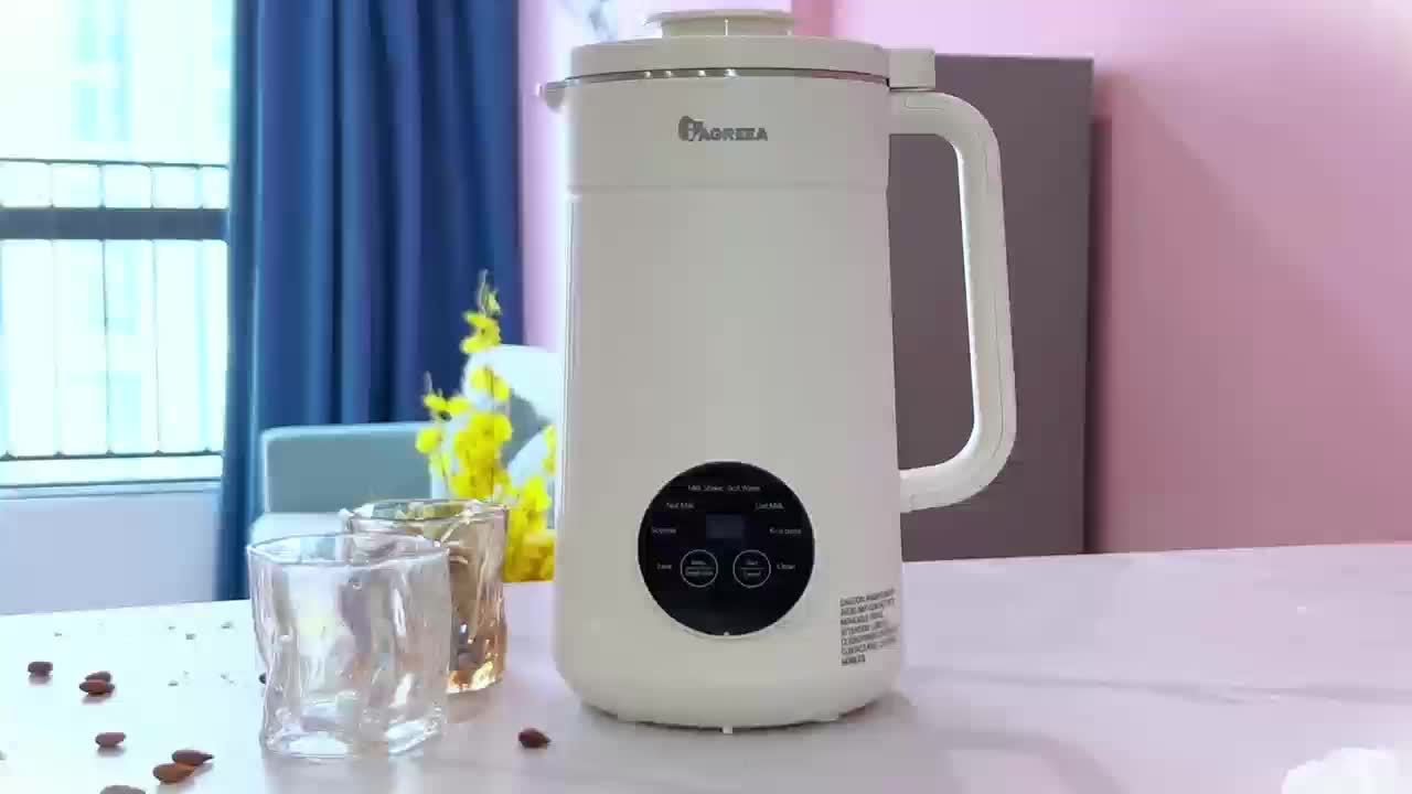 Beeze Automatic Nut Milk Maker Machine - Make Almond, Soy, Oat, Cashew, Coconut Milk - Glass Blender, Built in Strainer, Smart Touch, 12-Hour Delay