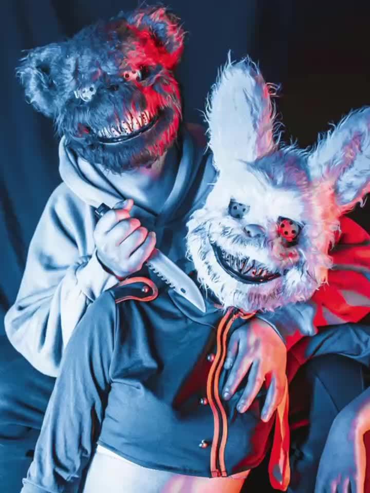RCYHCY Masque D'Horreur Sanglant Lapin Pour Enfant Et Adulte - Halloween, Carnaval, Cosplay Et Mascarade