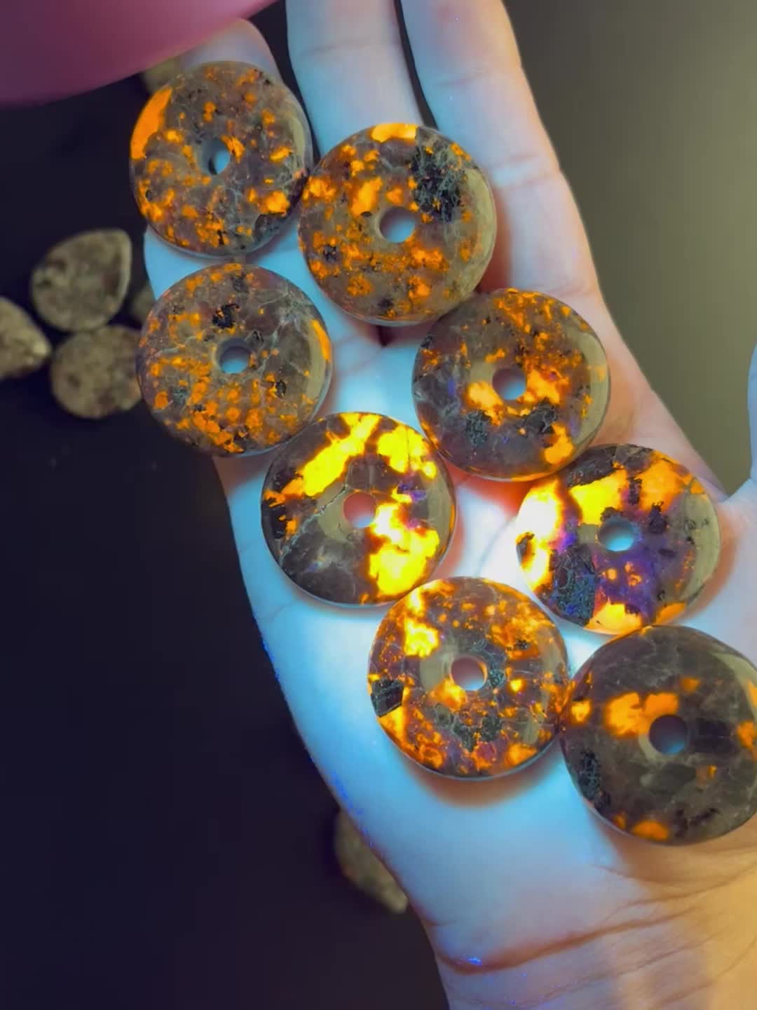 Healing Stone Round Circle Shaped Crystal Charm