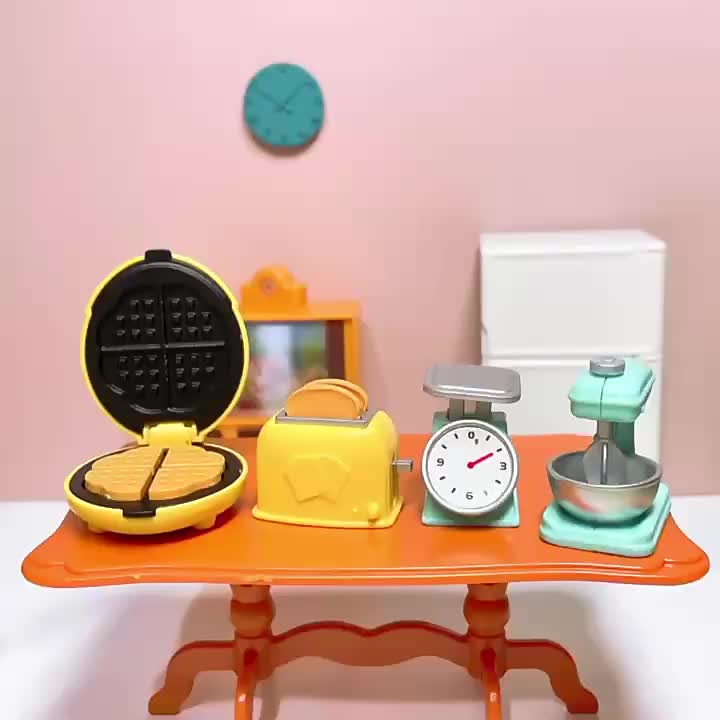 1:12 Miniature Waffle Mini Taiyaki Biscuit Simulation Food,dollhouse  Kitchen Decoration Toys Accessories 
