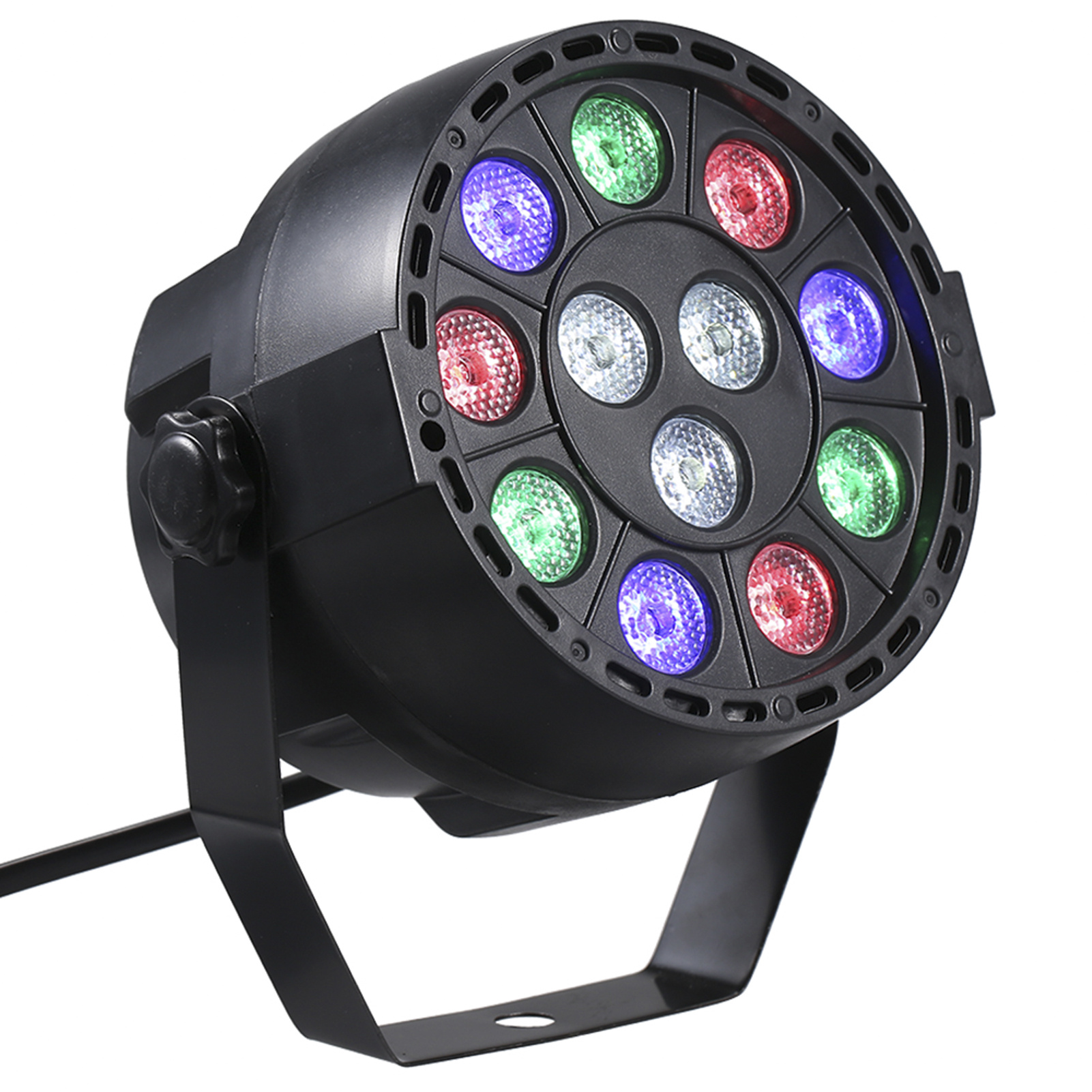 

Ac90-240v 12 Leds Par Lights Rgbw Color Mixing Stage Lighting With Dmx Strobe & Sound Active Mode For Disco Party Christmas Wall Wash