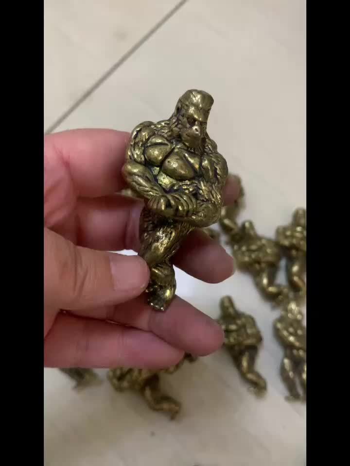 Solid Brass Gorilla Figurine Small Statue Table Decoration Wild Animal  Figurines