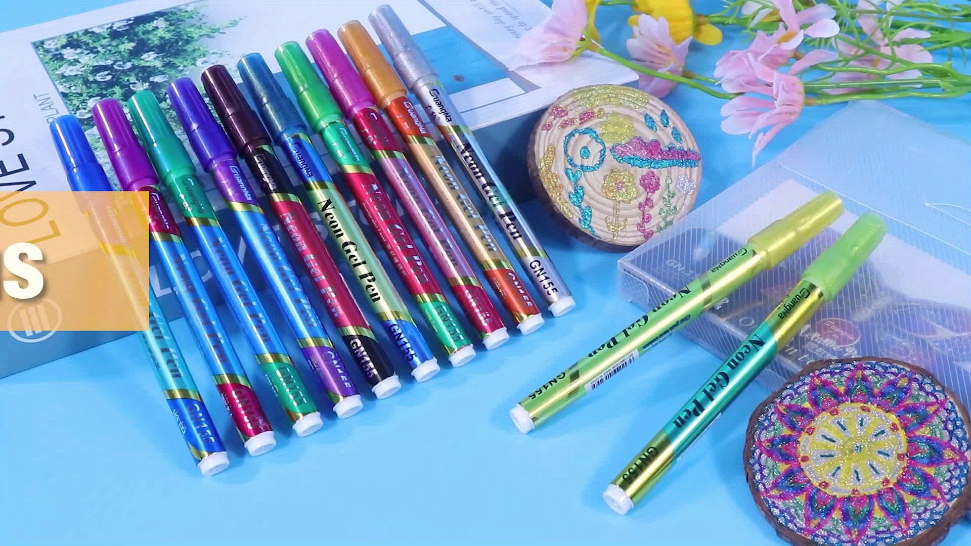 12 Colors Glitter Metallic Pens