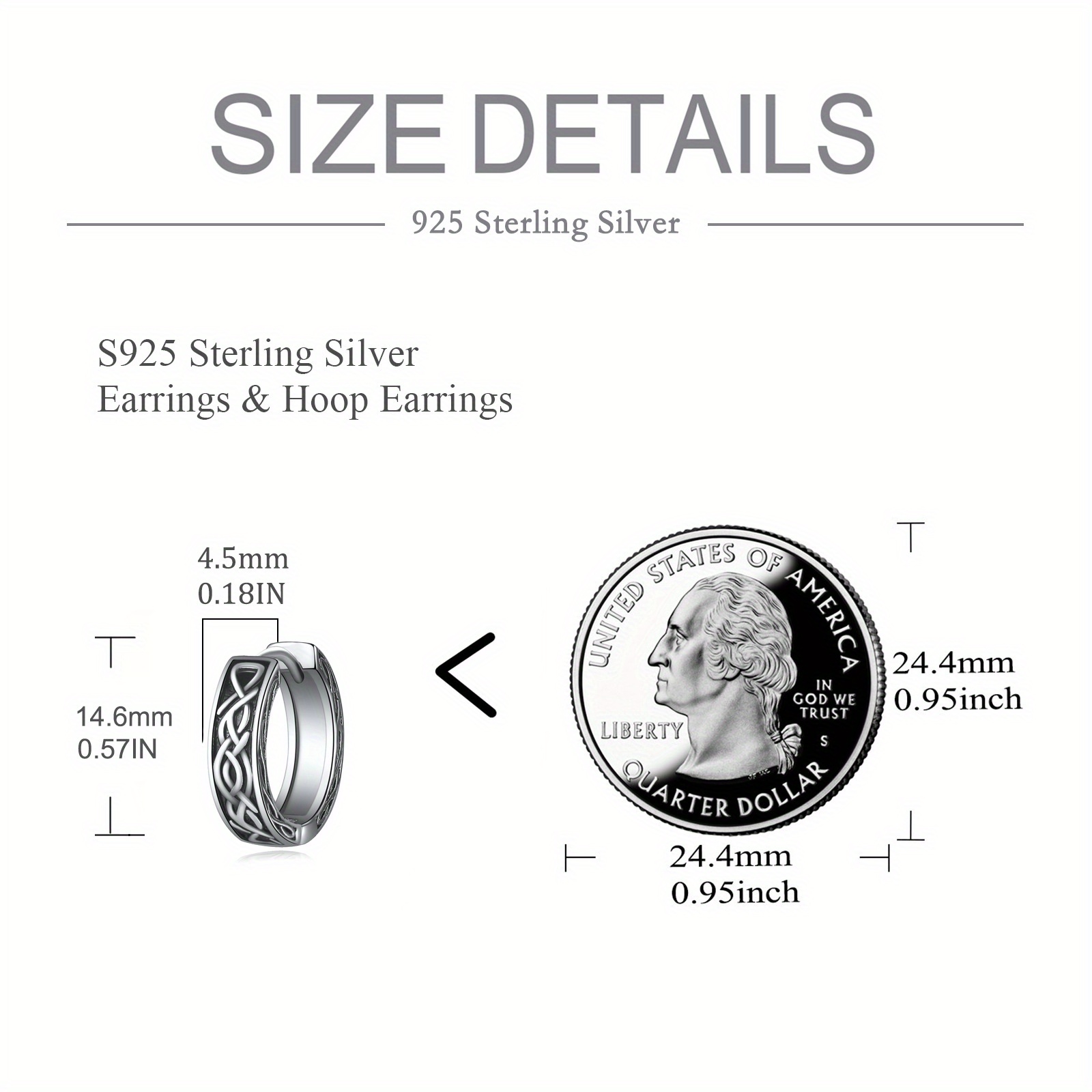 mens earrings 925 sterling silvery celtic black earrings viking earrings celtic knot jewelry Product details 5