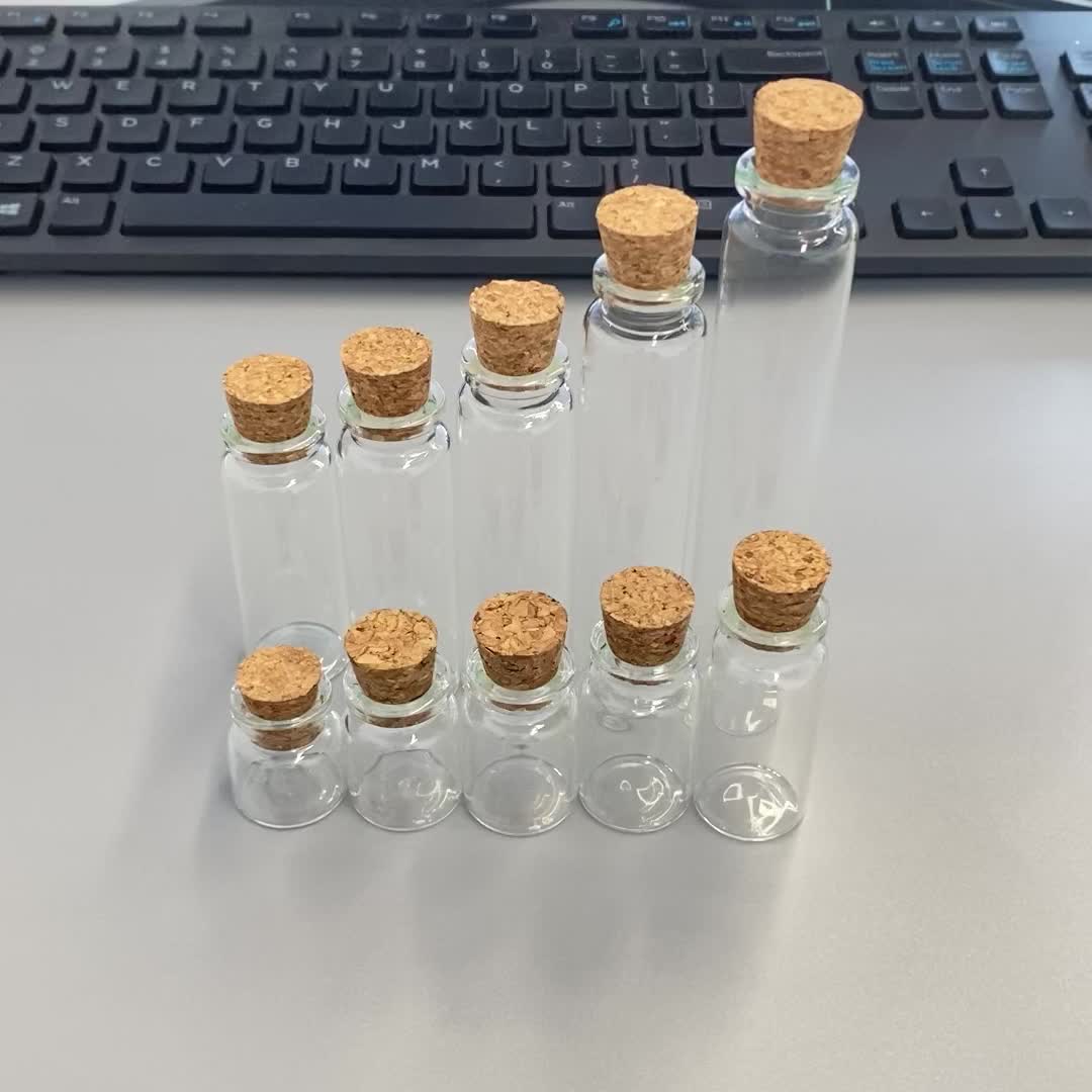  24 unidades de 0.3 fl oz Mini botellas de vidrio con tapa de  metal Botella de deseos pequeños vacíos frascos de vidrio (24, 0.3 fl oz) :  Industrial y Científico