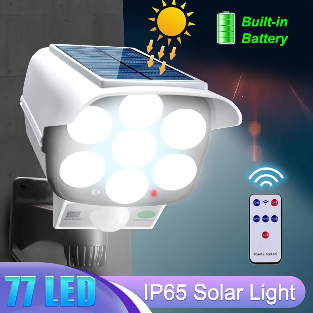 Paquete de 8 luces solares de jardín (mejoradas de larga duración), 64  luces LED solares de luciérnaga para exteriores, luces solares impermeables