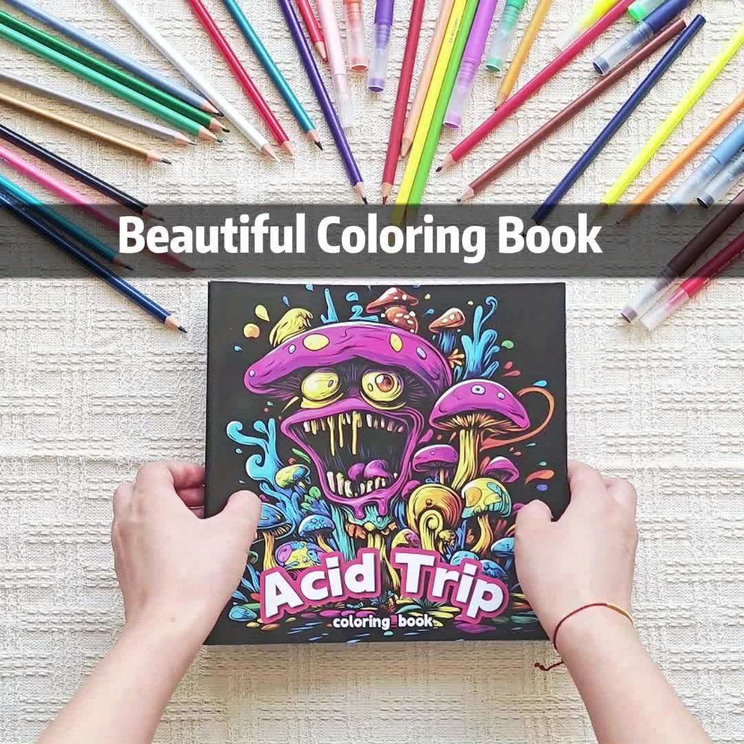 Illusionary Block Adult Coloring Book 24 Pages Single Sided Print for Relaxation