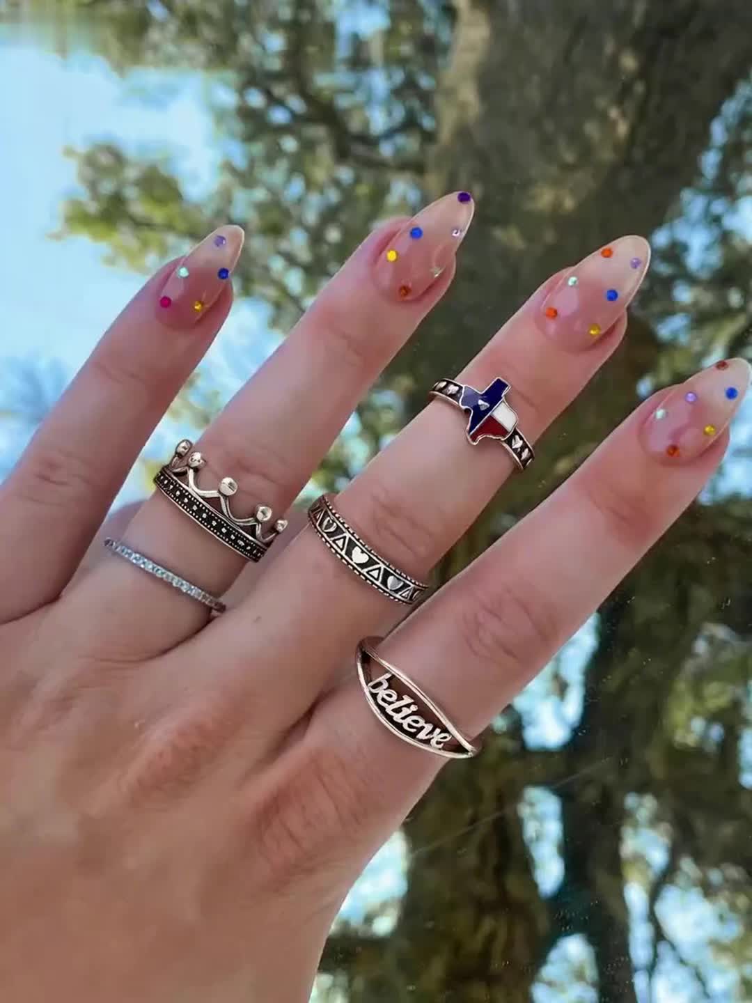 Women's Double-Layer Heart Vintage Ring, Gift for Her