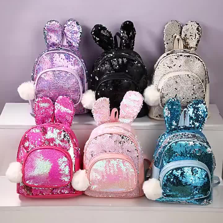 Childrens Fashion Backpack Girls Cute Rabbit Backpack School Bag