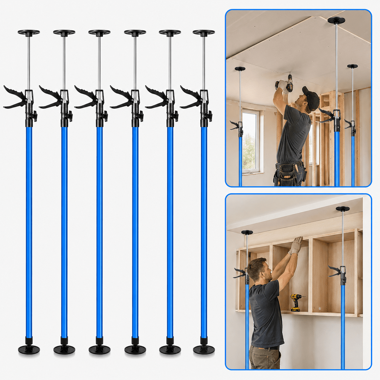 6pcs Set: Ceiling Mount, Height-adjustable Frame Clamp, Mounting Bracket (115-290cm), Telescopic Mount With 50kg Weight Capacity; Suitable For , , And Art Projects