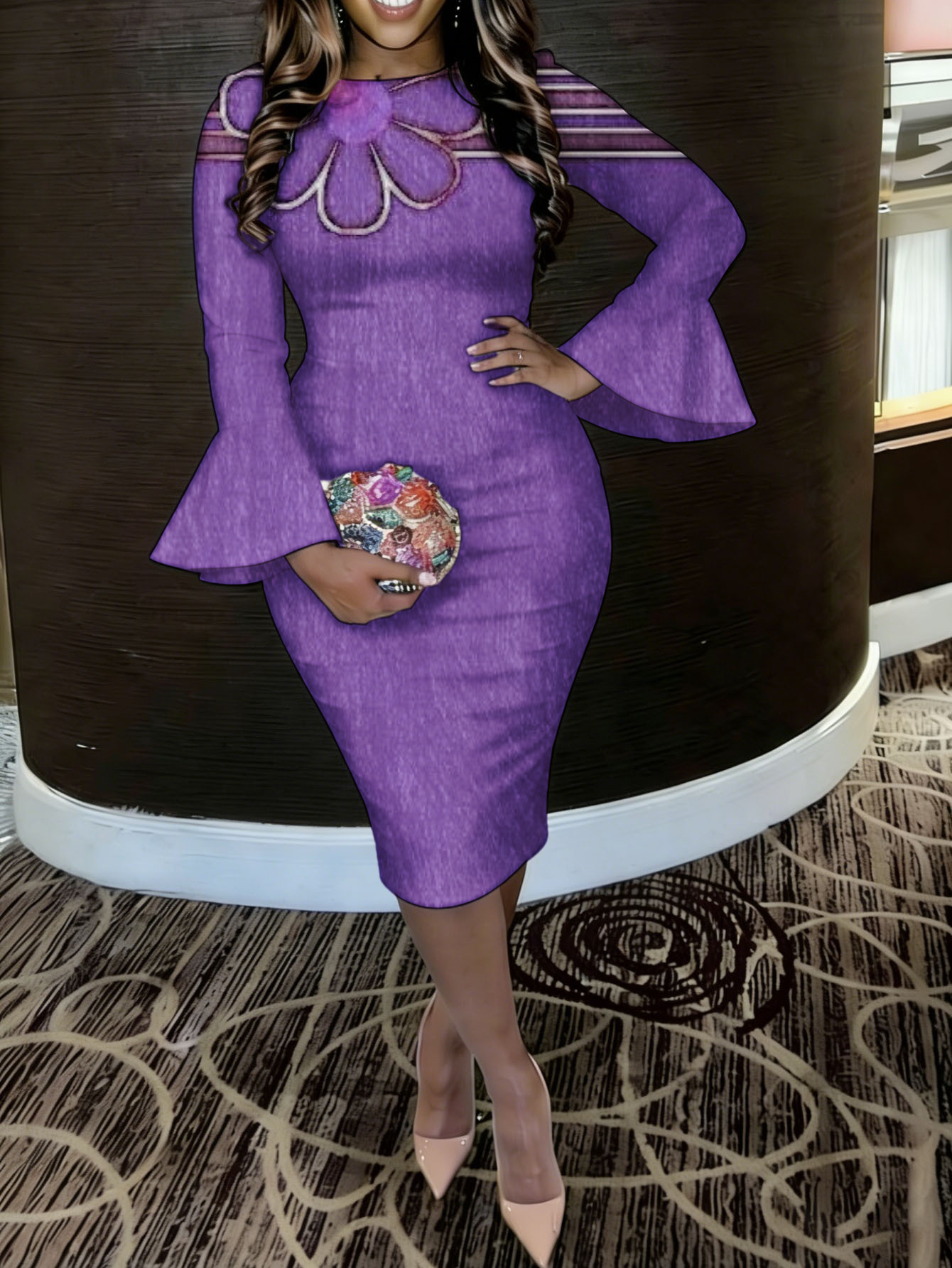 red sexy evening dress Sexy Red Long Sleeves Sheath Front Split Evening Gown JTE145 main image 1