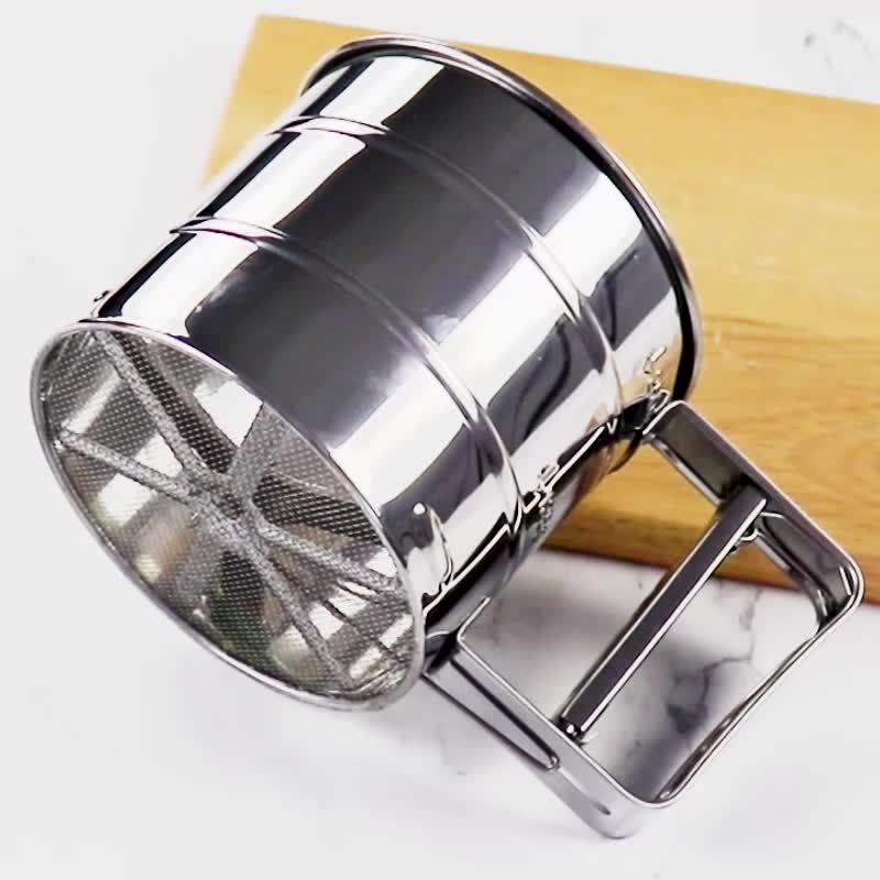 Onlycook Stainless Steel Flour Sifter Mesh Flour Sieve Icing Sugar Manual  Sieve Cup Kitchen Gadget Baking Pastry Tools Gadget