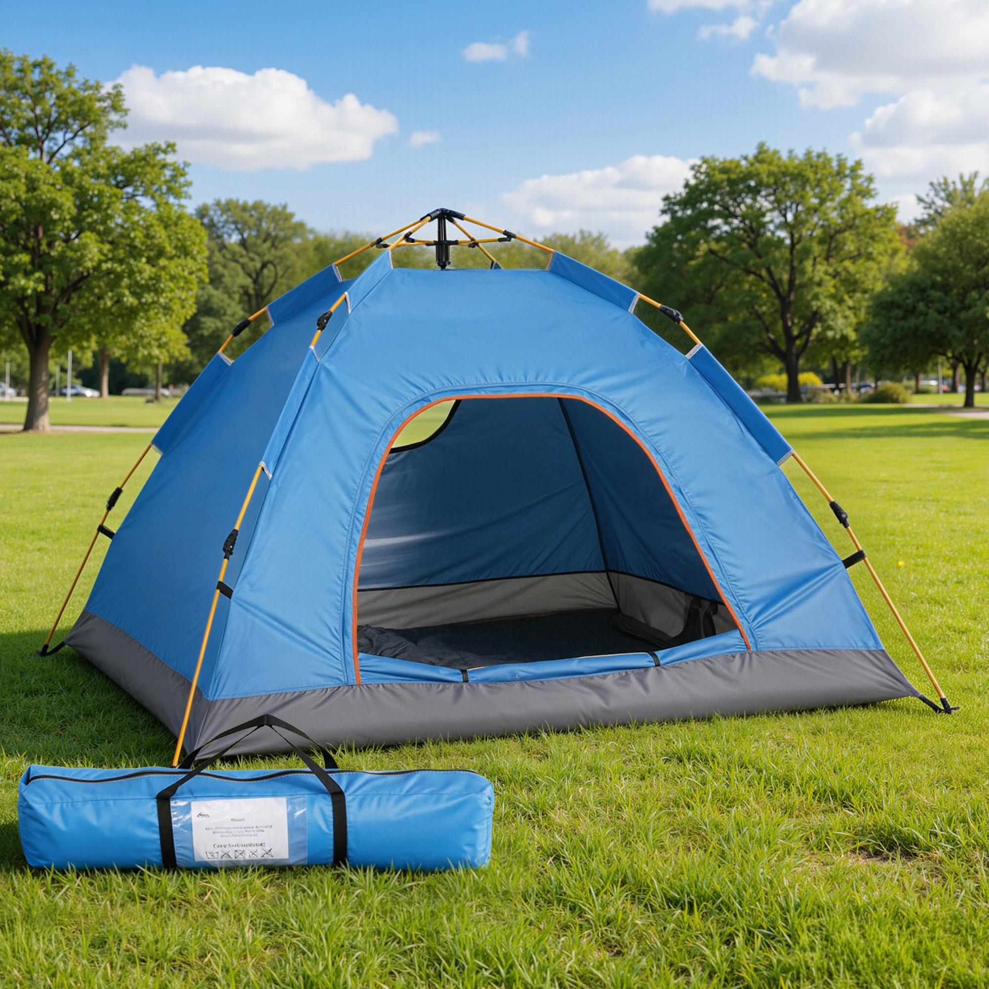 TEMU Weisshorn Camping Tent Instant Tent Pop Up 2 Person Outdoor Hiking Tents Hiking Blue