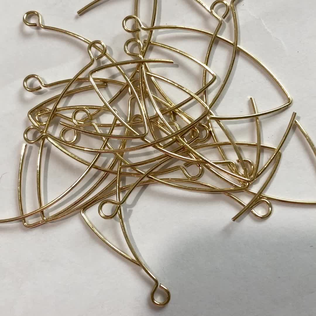 20pcs Golden Silvery Ear Wire DIY Assembly Ear Hooks