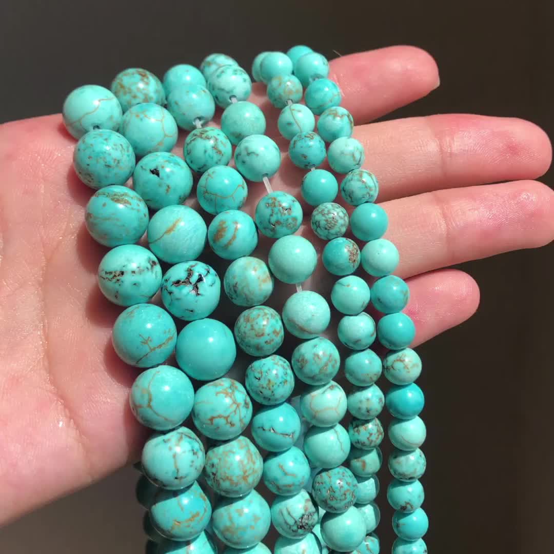 Natural Turquoise Beads, Turquoise Smooth Beads, Turquoise Tyre Shape  Beads, Turquoise Gemstone Beads, Turquoise Beads for Jewelry Making 