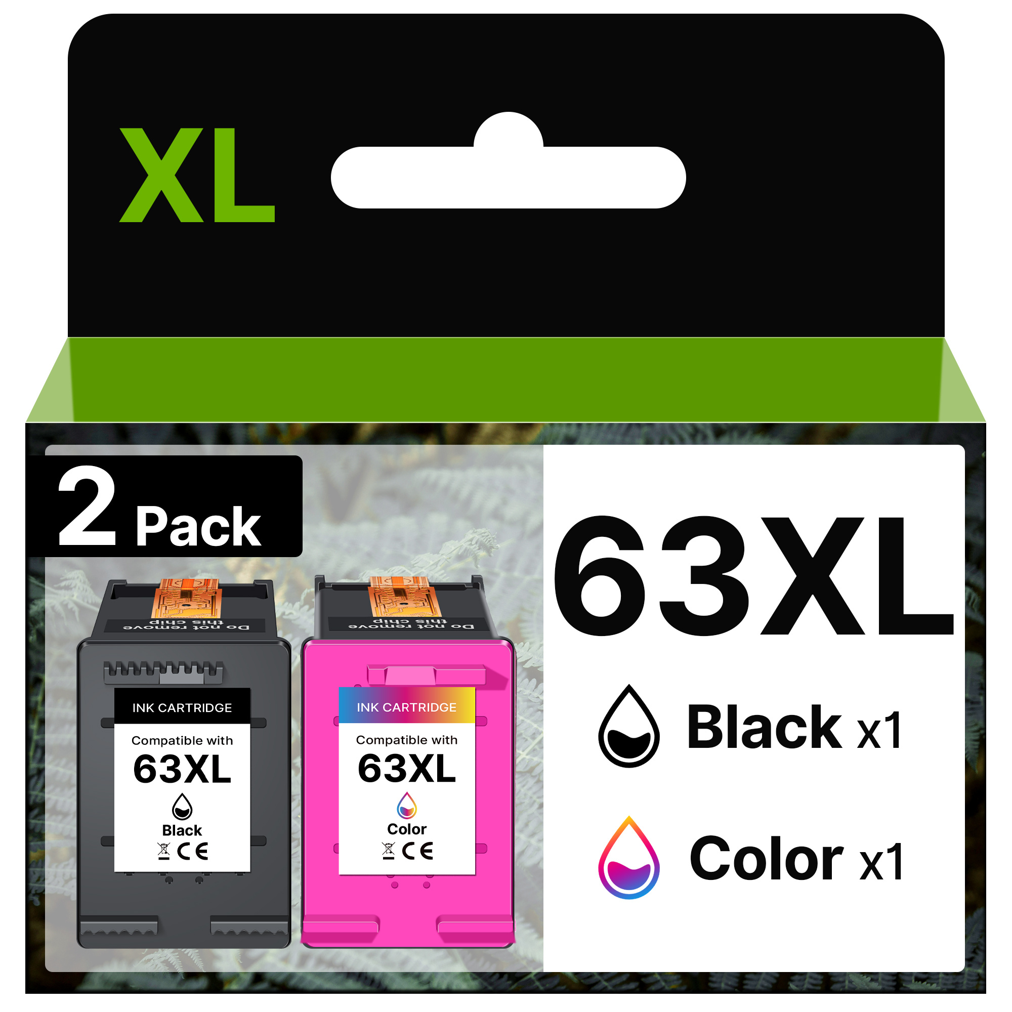 TEMU Pack Combo de Cartouches d'Encre 63XL 63 - Remplacement Haute Capacité pour les Cartouches HP Ink 63 63XL, Imprimantes 1112 2130 2132, 3830 4650