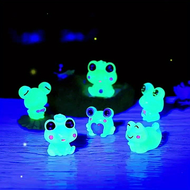 Liliful 48 Pcs Mini Frog Figurines Luminous Resin Mini Frogs Glow in The  Dark Mini Resin Animals Cute Miniature Animals Mini Resin Figurines for  Moss