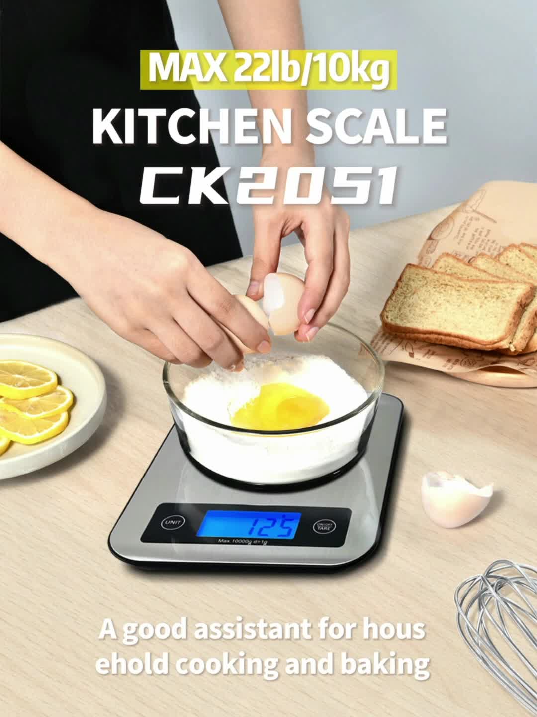 Food Scale 22lb/10kg, Kitchen Digital Scale USB Rechargeable