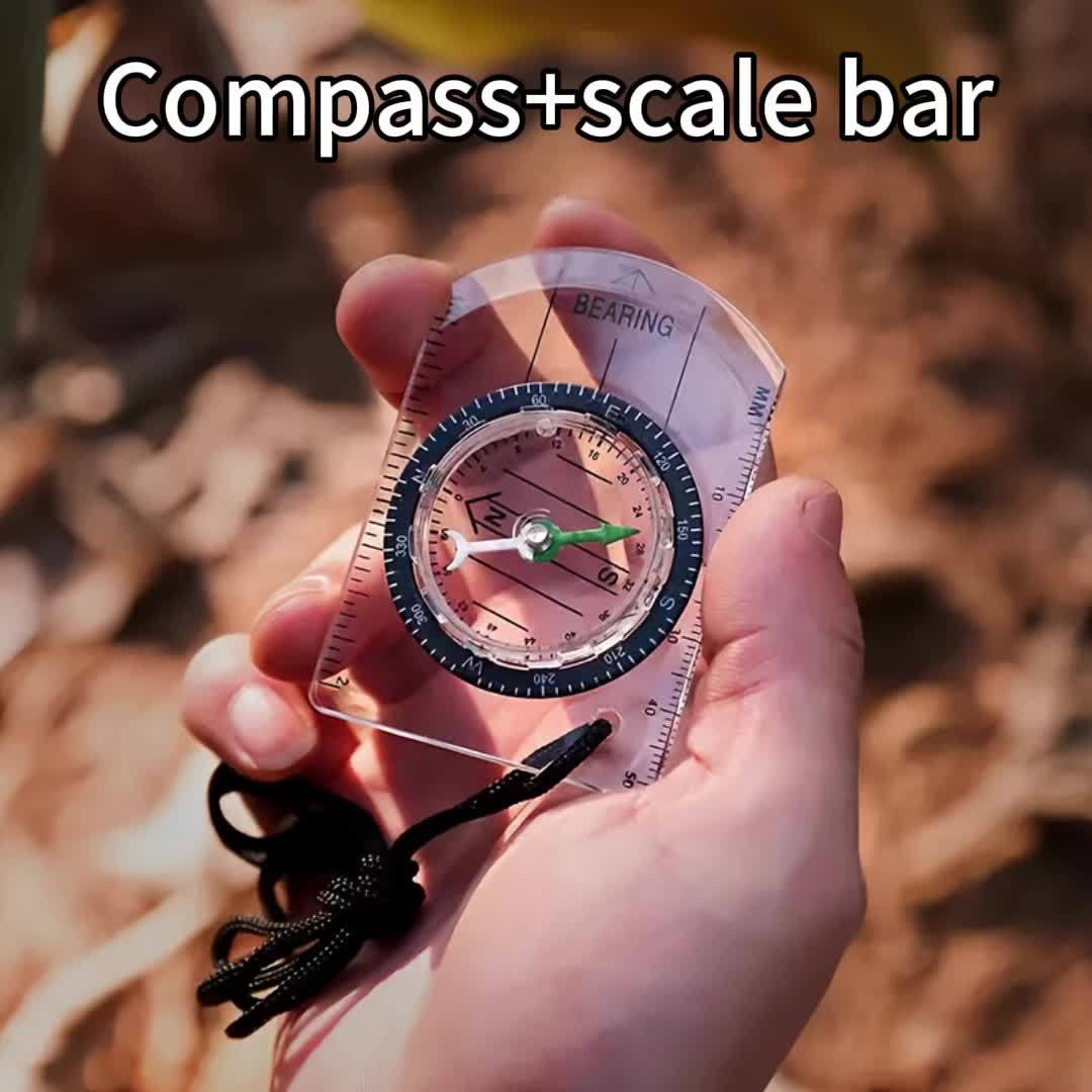 3pcs Transparent Baseplate Compass Scale