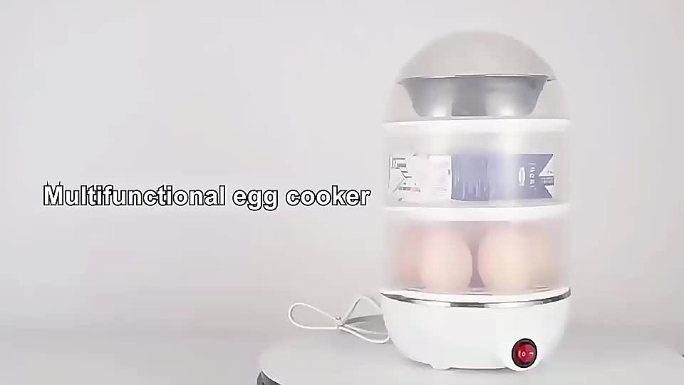 7- Egg Electric Cooker Stainless Steel with Poacher & Steamer