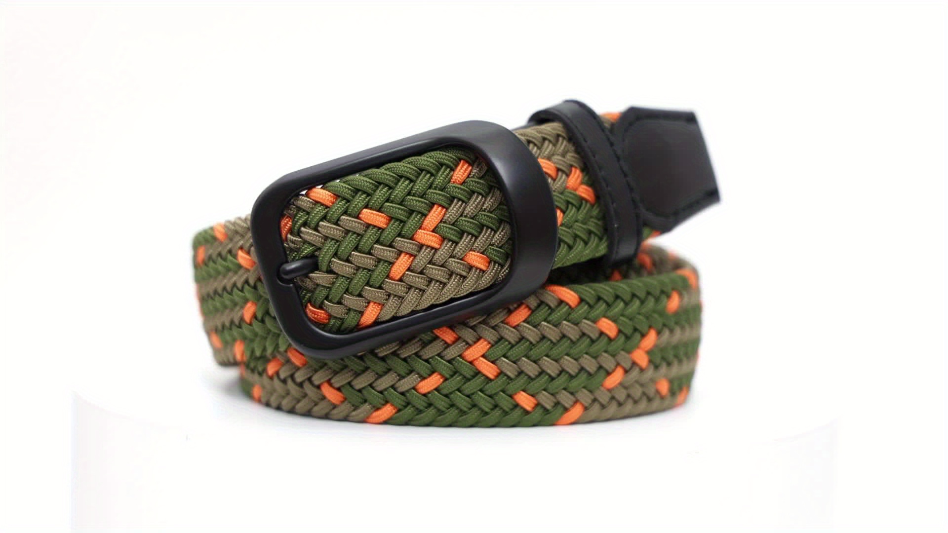 Alloy Buckle Elastic Belt Unisex Stretch Waistband