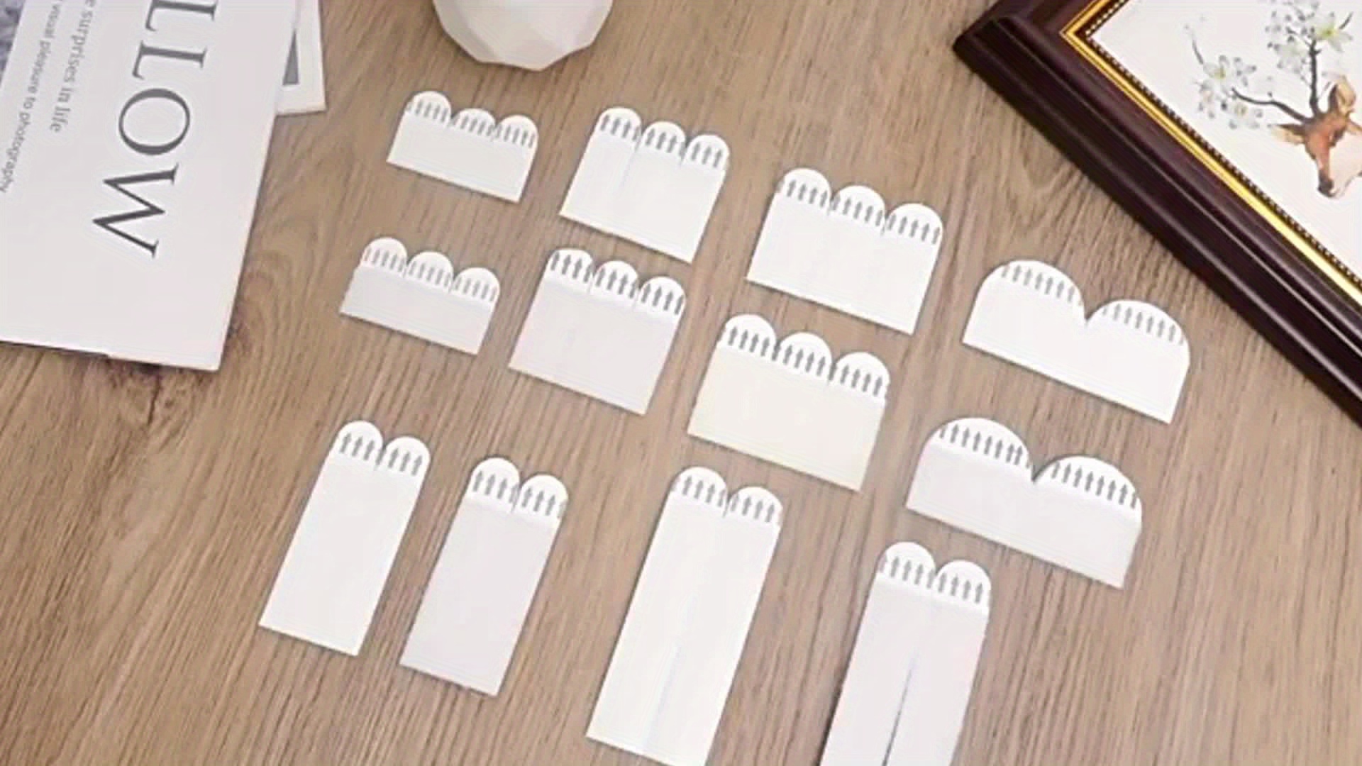 12pcs Removable Wall Hooks Double Sided Adhesive Strips