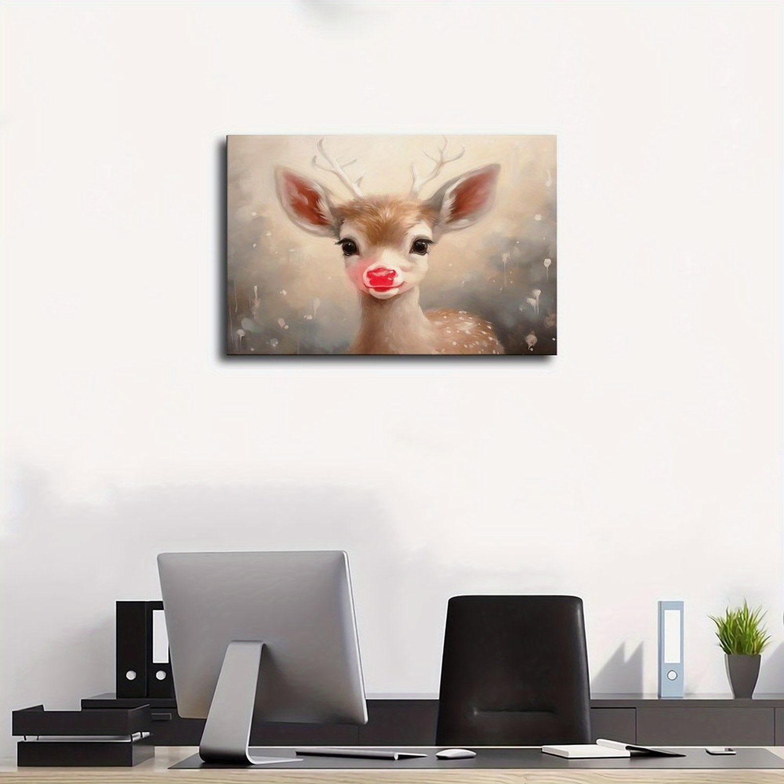 

Oil Painting Art Christmas Decoration, Red Decor Decor