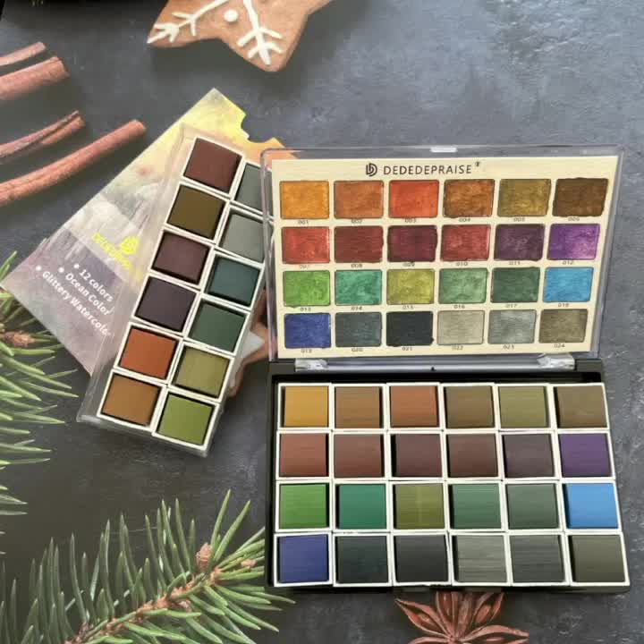 Dededepraise Metallic Watercolor 6/12 Color Set - Temu