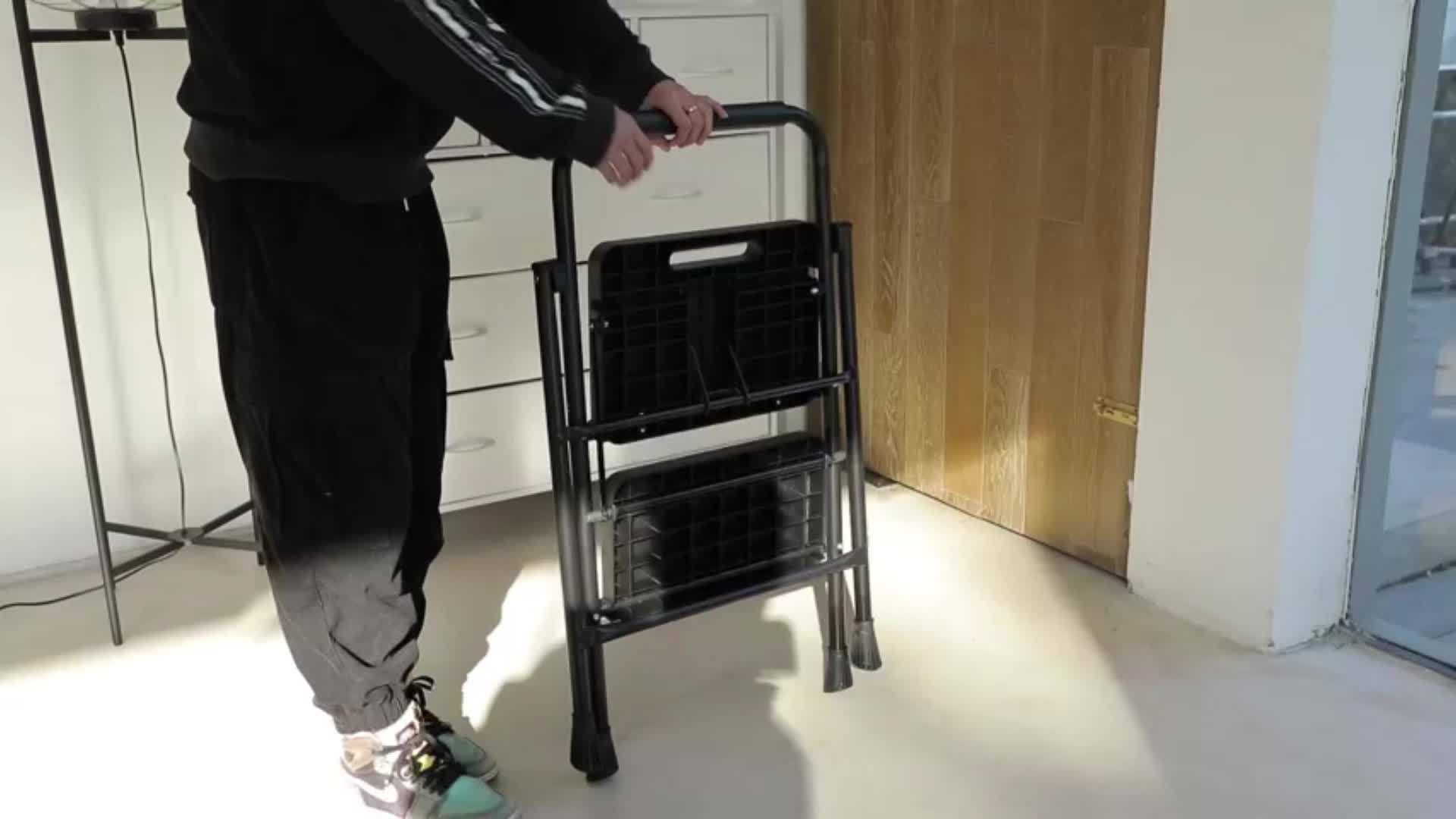 Heavy Duty Folding Step Ladder with Wide Anti-Slip Steps & Shelves - Portable Steel Step Stool Suitable for,, - Lightweight Sturdy 2/3-Step Ladder, Ideal for,,, Festival Gifts, Space-Saving, Storage 6 Heavy Duty Folding Step Ladder with Wide Anti-Slip Steps & Shelves - Portable Steel Step Stool Suitable for,, - Lightweight Sturdy 2/3-Step Ladder, Ideal for,,, Festival Gifts, Space-Saving, Storage - Image 6