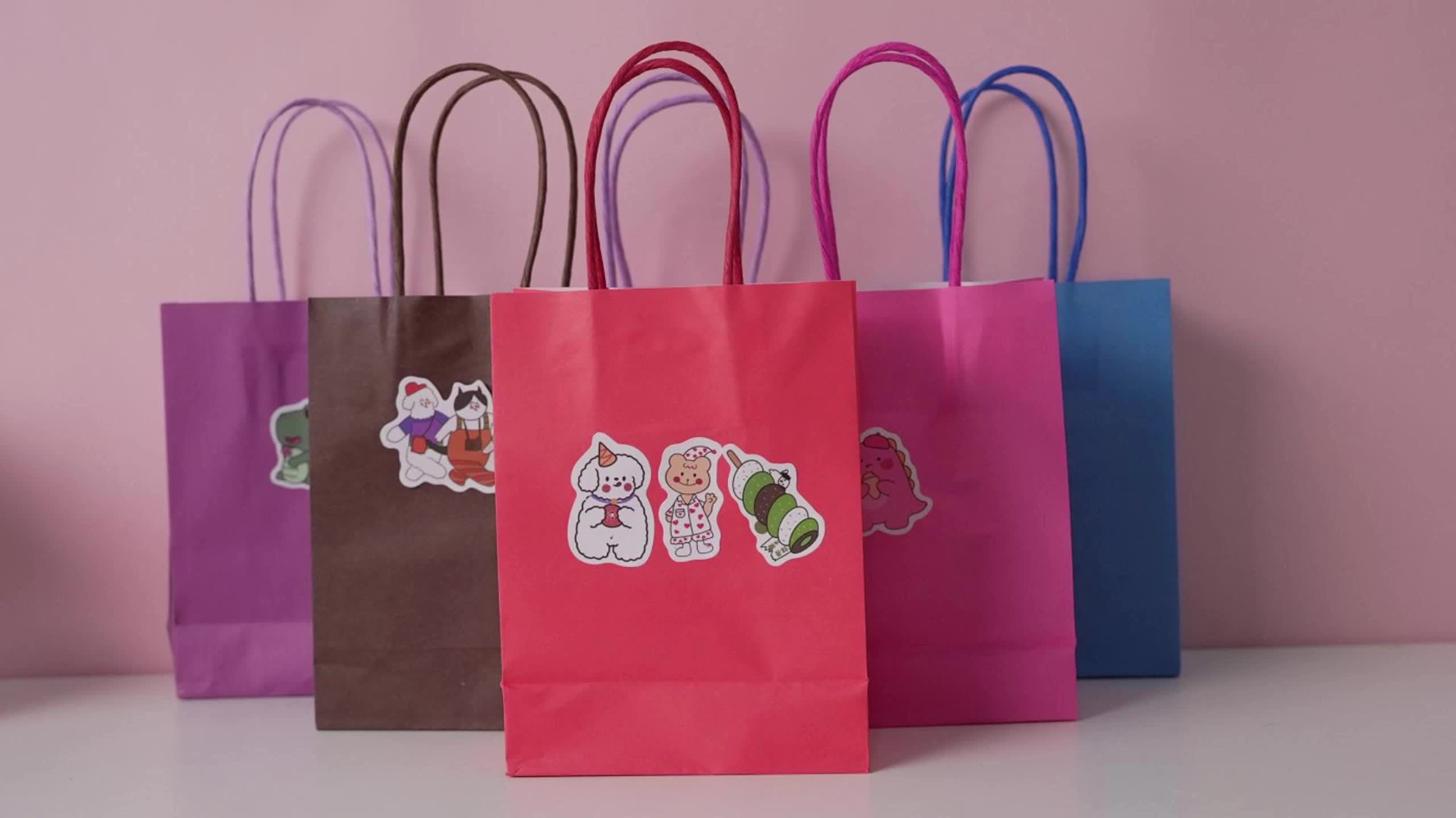 Party Favor Bags Gift Bag Handles Recyclable Paper - Temu