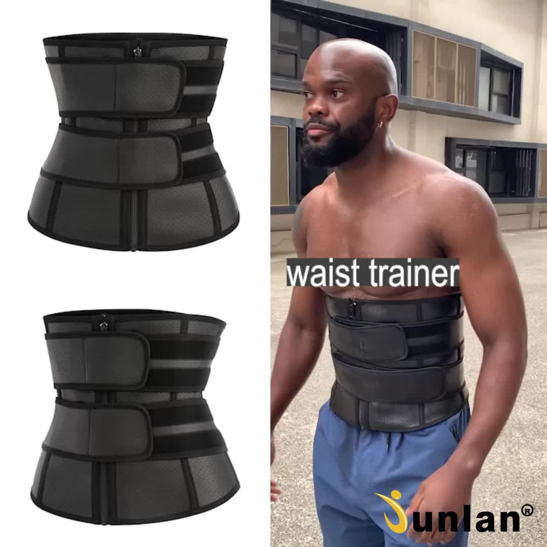 MOLUTAN Men Waist Trainer Trimmer for Weight Loss Tummy Control  Compression Shapewear Body Shaper Sweat Belt Black : Sports & Outdoors
