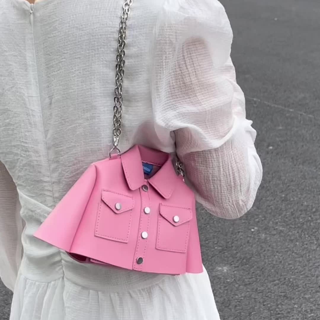 Pink Buckle Shoulder Bag with Chain Detail - PEDRO AE