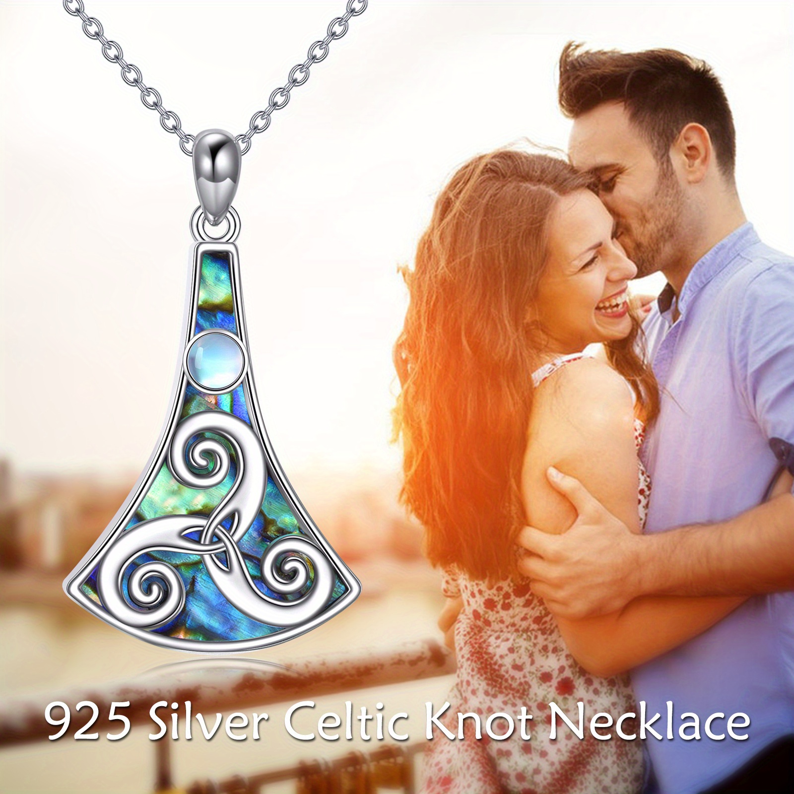 Image of Knot Necklace, 925 Sterling Silvery 3 Curved Legs Pendant, Jewelry With 3 Curved Legs, Gift For Girls