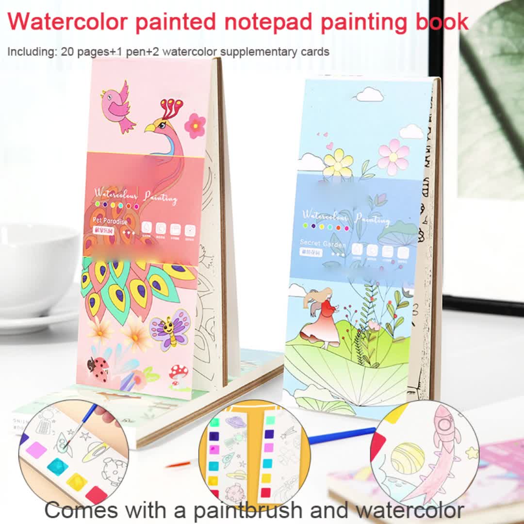 Creative Watercolor Painting Book /book Come With Color - Temu Germany