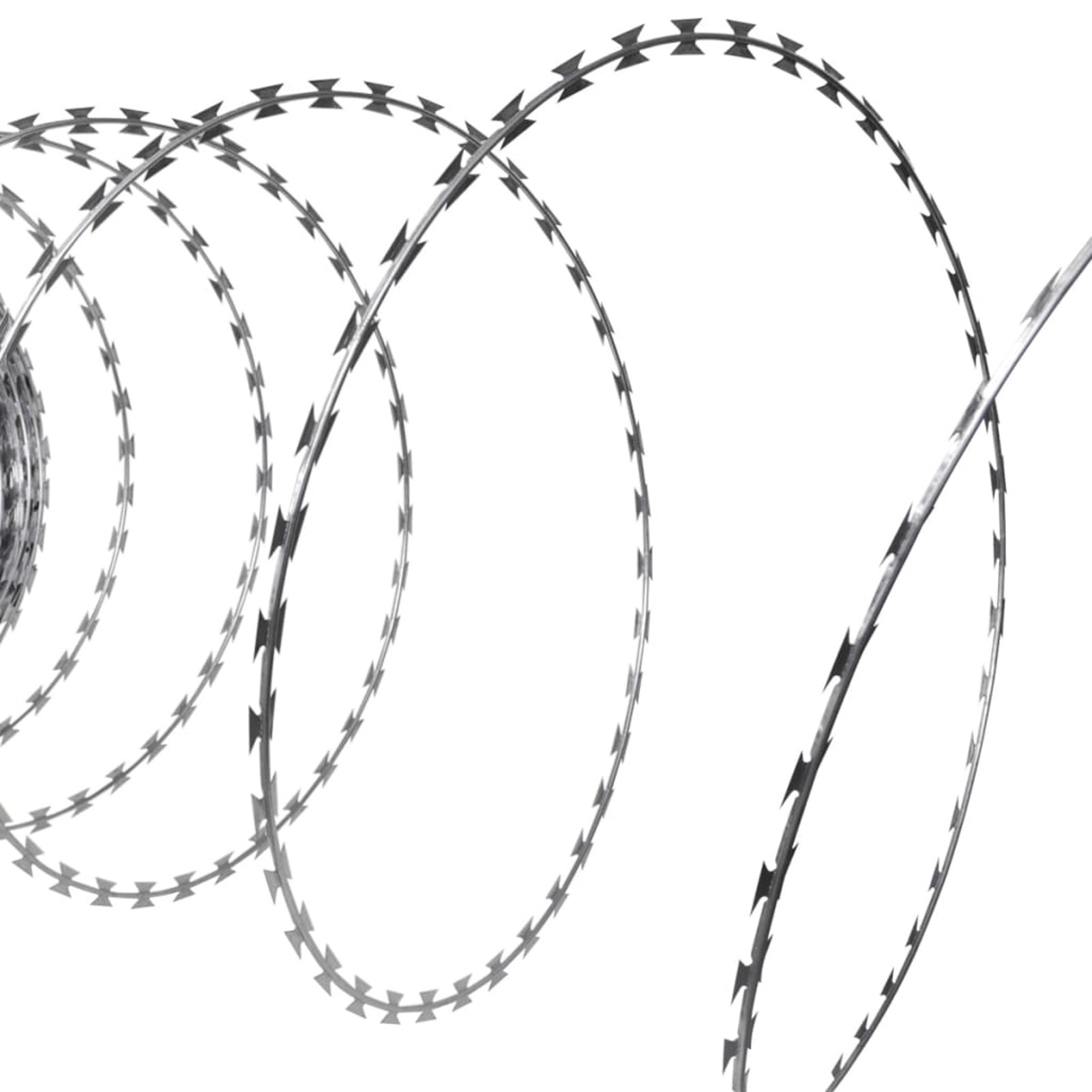 60m Galvanized Steel Wire - Sharp- Blade Mesh For Security Fencing & Garden Protection, Metal Fencing For Outside