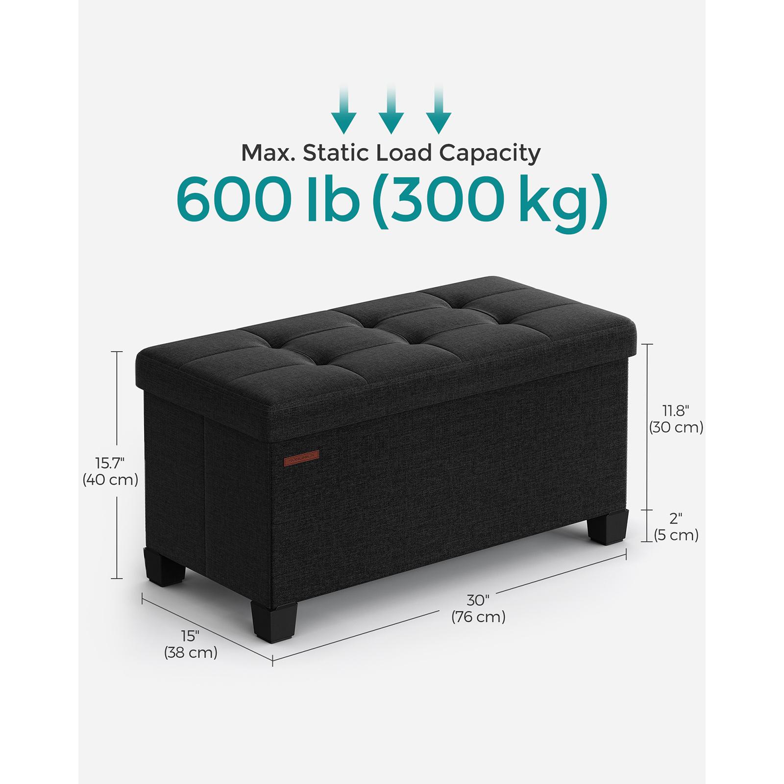   storage ottoman bedroom bench with storage   stool ink black