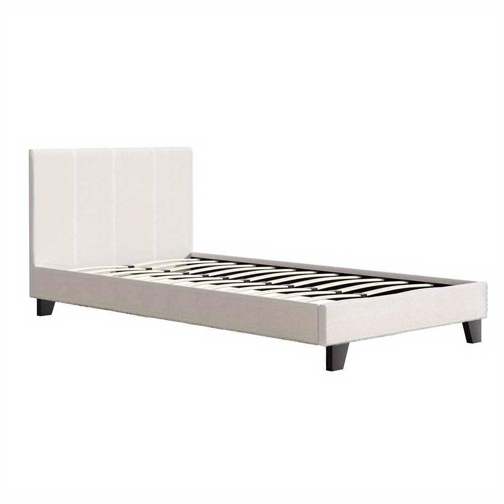 TEMU Bed Frame King Single Size Boucle Neo