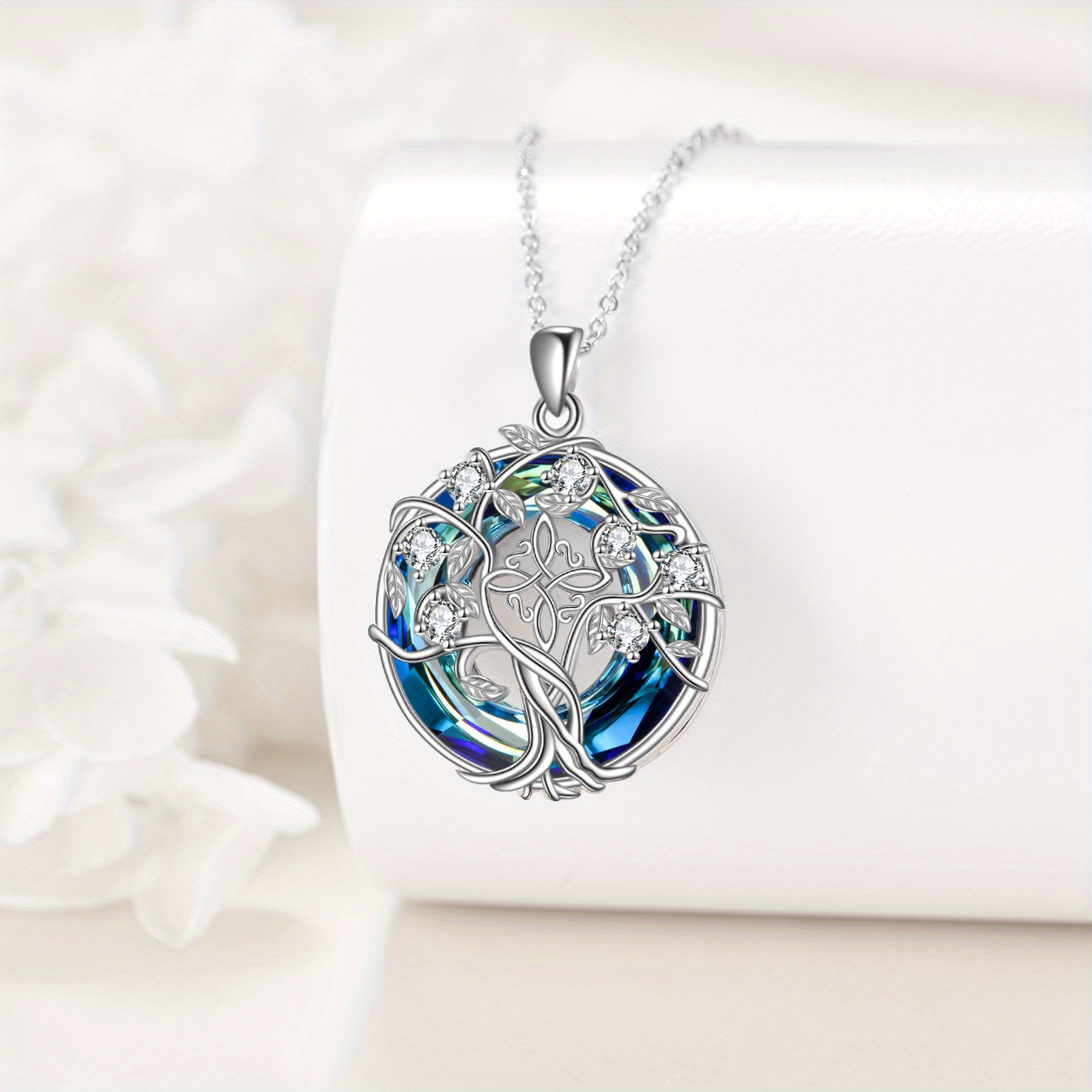 925 Sterling Silver Witch Knot Tree of Life Necklace — Halloween Gift