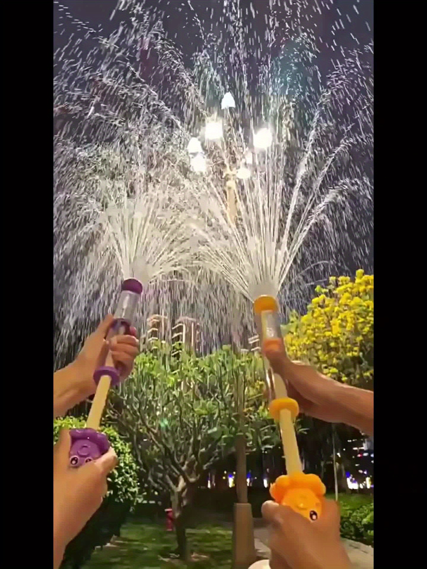 Kids Fireworks Water Gun Toy Large Capacity Pull Back Splash Water Cannon