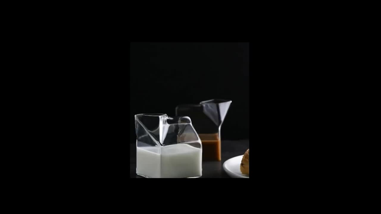 Hand blown Clear Glass Box: The Perfect Mini Milk Carton - Temu