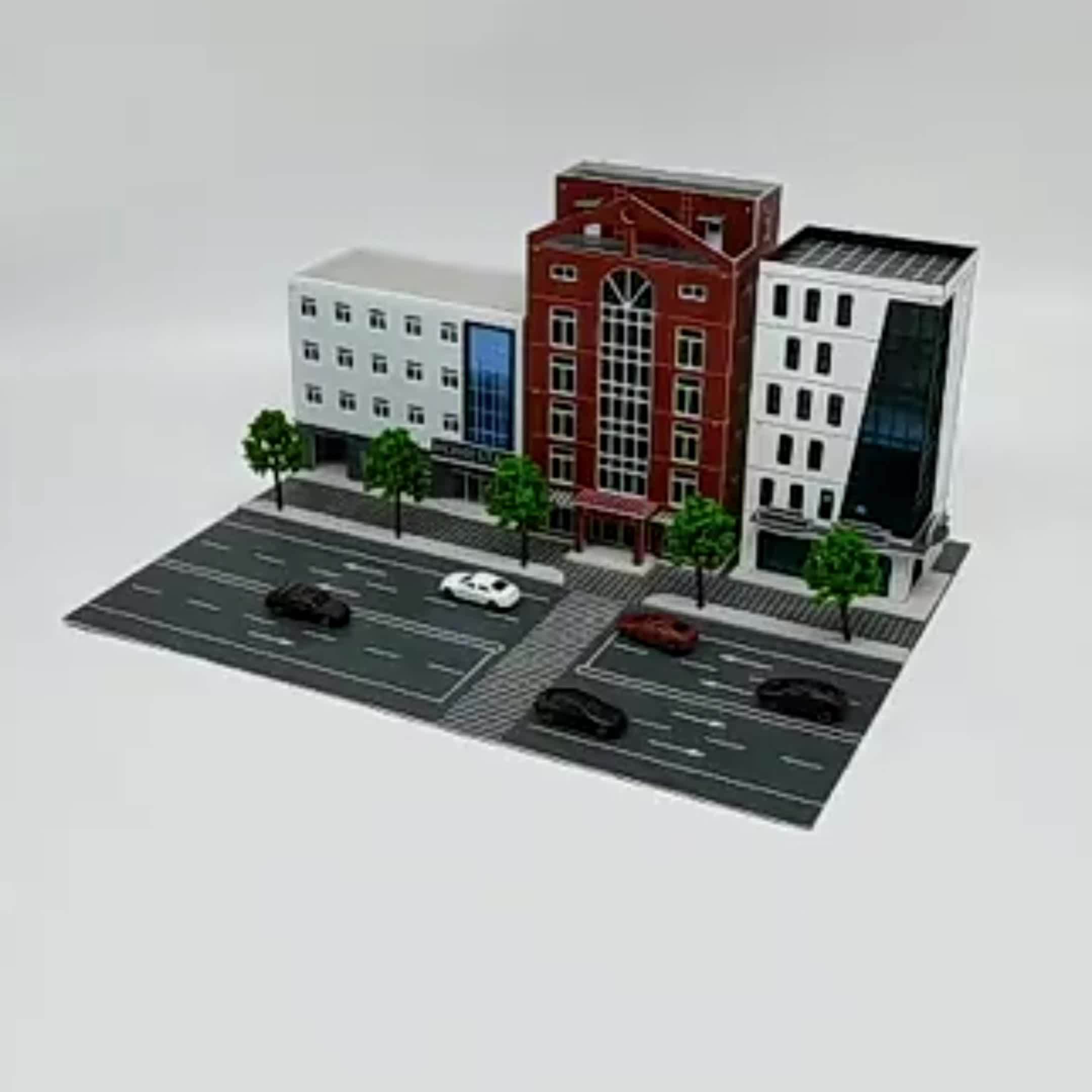 Realistic Miniature Skyscraper Model, Hand-Assembled