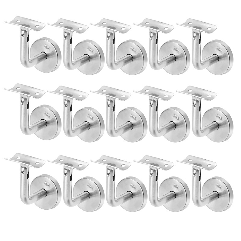 TEMU 10/15 pièces Supports de Main en Acier Inoxydable Montage Mural - Support de Main Robuste - Diamètre 5 cm avec Fixations Sécurisées pour