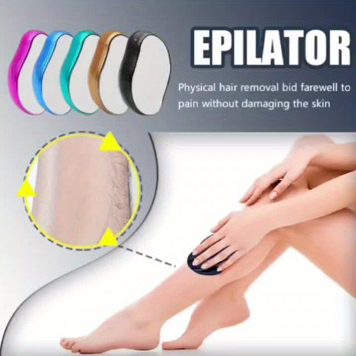 Reusable Crystal Hair Eraser: Painless Hair Removal Tool for Women Legs - Exfoliator  Tool for Smooth Skin Effect Gifts!