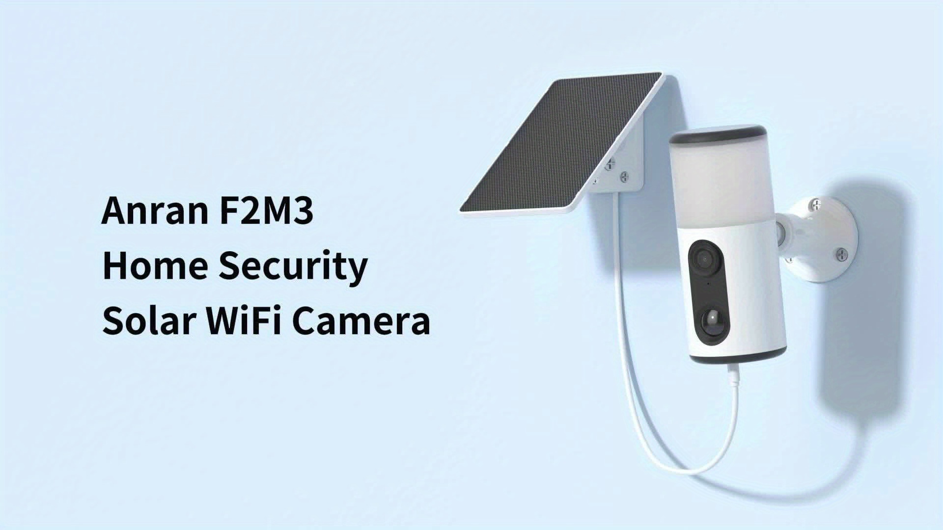 Caméra solaire extérieure sans fil, caméra projecteur, vidéo avec vision nocturne couleur, conversation bidirectionnelle, sirène à détection de mouvement, accès multi-utilisateurs, stockage local sur carte SD et abonnement cloud en option, compatible Alexa, ANRAN – Image 11