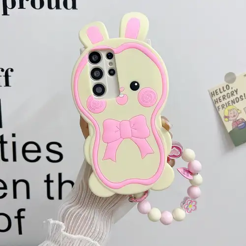 Cute Cartoon 3d Bunny Rabbit Case Compatible Samsung Galaxy S23 Ultra/s23  Plus/s23 With Stand Holder