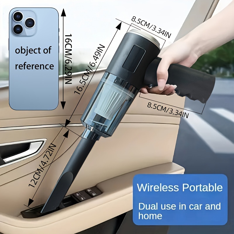 Aspirador de coche inalámbrico portátil con pantalla LED - Temu