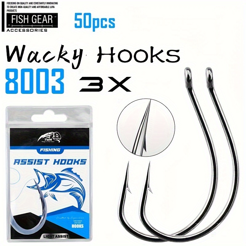 5 packs/50 Strong Double Fish Hooks with Horse Line - Ideal for Fishing  Gear Accessories and Sub-line Fishing