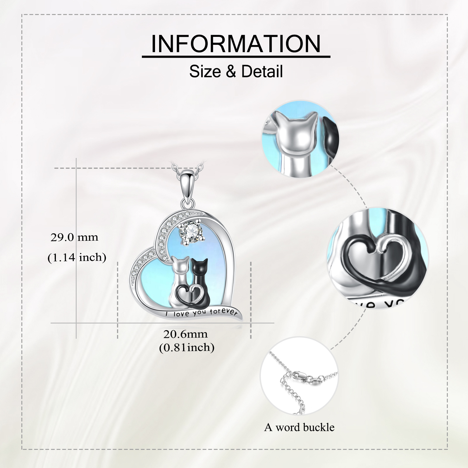 Women's S925 Sterling Silver Cat Pendant Necklace — Unique Gift